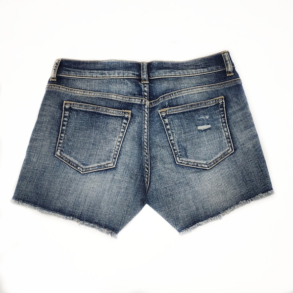 Sneak Peek Women's Denim Shorts Size 28 Blue Distressed Stars & Stripes Pockets - Picture 8 of 16